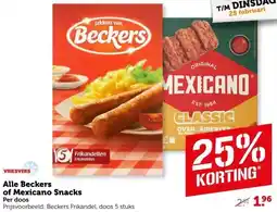 Coop Alle beckers of mexicano snacks aanbieding