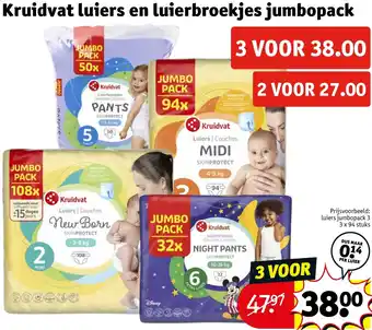 Kruidvat Kruidvat luiers en luierbroekjes jumbopack aanbieding