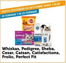 Coop Whiskas pedigree sheba cesar catsan catisfactions frolic perfect fit aanbieding