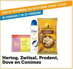 Coop Hertog zwitsal prodent dove en conimex aanbieding