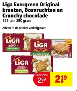 Kruidvat Liga evergreen original krenten bosvruchten en crunchy chocolade aanbieding