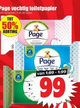 Dirk Page vochtig toiletpapier aanbieding