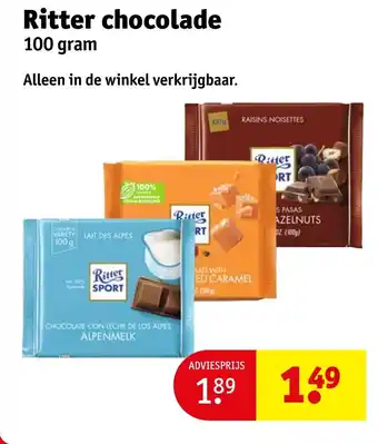 Kruidvat Ritter chocolade aanbieding