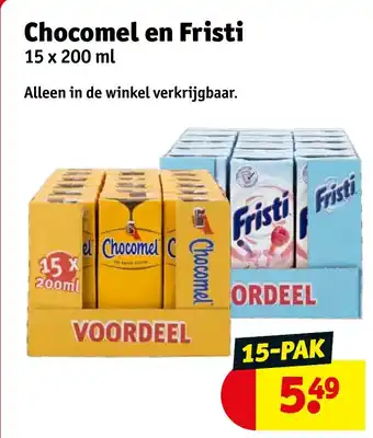 Kruidvat Chocomel en fristi aanbieding