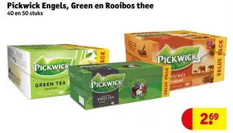 Kruidvat Pickwick engels green en rooibos thee aanbieding