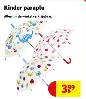 Kruidvat Kinder paraplu aanbieding