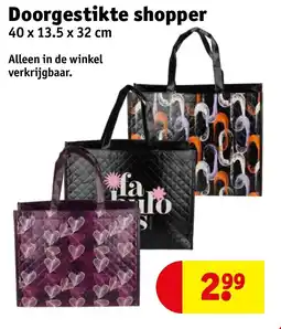 Kruidvat Doorgestikte shopper aanbieding