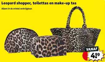 Kruidvat Leopard shopper toilettas en make up tas aanbieding