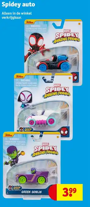 Kruidvat Spidey auto aanbieding