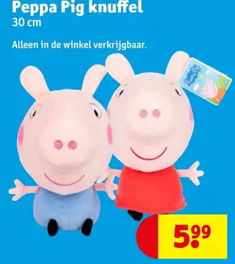 Kruidvat Peppa Pig knuffel aanbieding