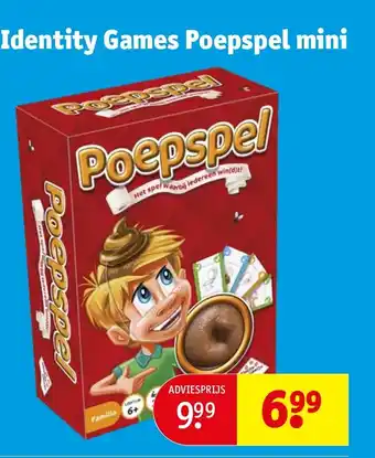 Kruidvat Identity games poepspel mini aanbieding