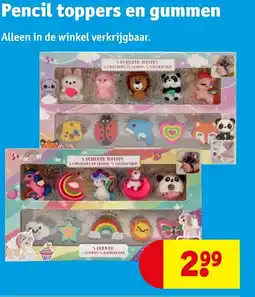 Kruidvat Pencil toppers en gummen aanbieding