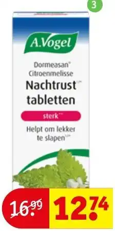 Kruidvat A.Vogel Nachtrust tabletten Sterk aanbieding