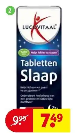 Kruidvat Lucovitaal tabletten Slaap aanbieding