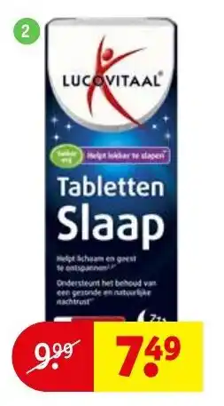 Kruidvat Lucovitaal tabletten slaap aanbieding