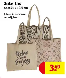 Kruidvat Jute tas aanbieding