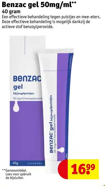 Kruidvat Benzac gel aanbieding