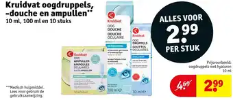 Kruidvat Kruidvat oogdruppels douche en ampullen aanbieding