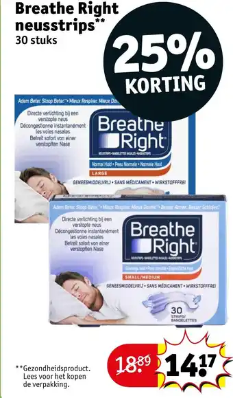 Kruidvat Breathe right neusstrips aanbieding