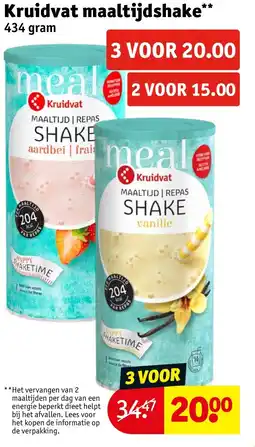 Kruidvat Kruidvat maaltijdshake aanbieding