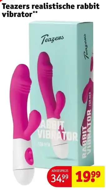 Kruidvat Teazers realistische rabbit vibrator aanbieding