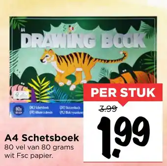 Vomar Voordeelmarkt A4 Schetsboek Fsc papier aanbieding