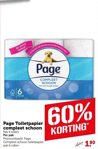 Coop Page toiletpapier compleet schoon aanbieding