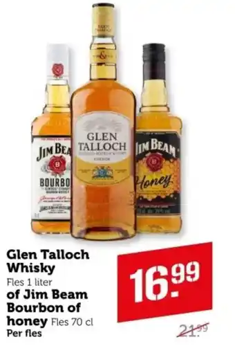 Coop Glen talloch whisky of jim beam bourbon of honey aanbieding