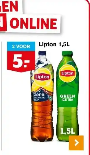 Hoogvliet Lipton 1,5L aanbieding