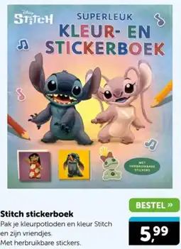 Boekenvoordeel Stitch stickerboek aanbieding