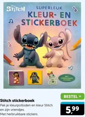 Boekenvoordeel Stitch stickerboek aanbieding