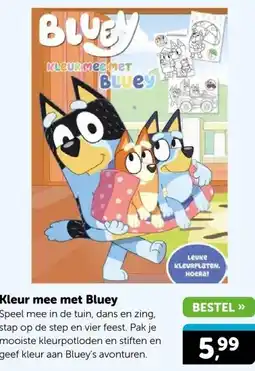 Boekenvoordeel Kleur mee met Bluey aanbieding