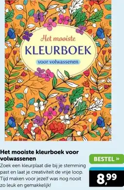 Boekenvoordeel Het mooiste kleurboek voor volwassenen aanbieding