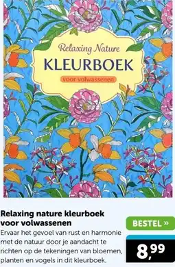 Boekenvoordeel Relaxing nature kleurboek voor volwassenen aanbieding