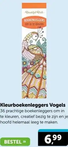 Boekenvoordeel Kleurboekenleggers Vogels aanbieding