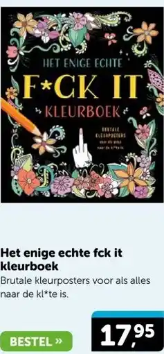 Boekenvoordeel Het enige echte fck it kleurboek aanbieding