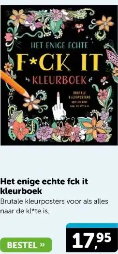 Boekenvoordeel Het enige echte fck it kleurboek aanbieding