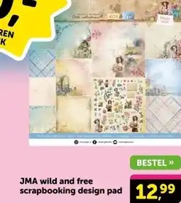 Boekenvoordeel JMA wild and free scrapbooking design pad aanbieding