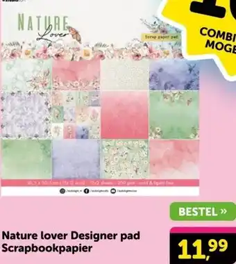 Boekenvoordeel Nature lover Designer pad Scrapbookpapier aanbieding