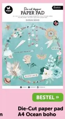 Boekenvoordeel Die-Cut paper pad A4 Ocean boho aanbieding