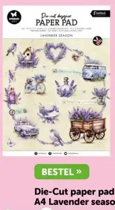 Boekenvoordeel Die-Cut paper pad A4 Lavender season aanbieding