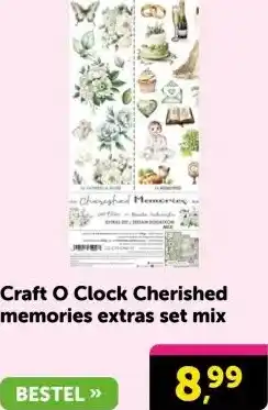 Boekenvoordeel Craft O Clock Cherished memories extras set mix aanbieding