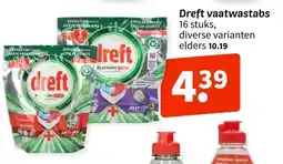 Wibra Dreft vaatwastabs 16 stuks, diverse varianten elders 10.19 aanbieding