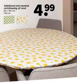 Wibra Tafelkleed met elastiek rechthoekig of rond 80 x 180 cm aanbieding