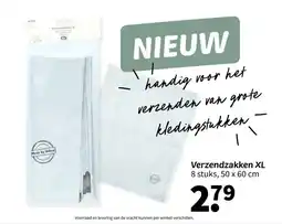 Wibra Verzendzakken XL 8 stuks, 50 x 60 cm aanbieding