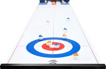 Bol.com Longfield curling en shuffle bordspel wit 180 x 39 cm aanbieding