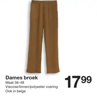 Zeeman Dames broek aanbieding