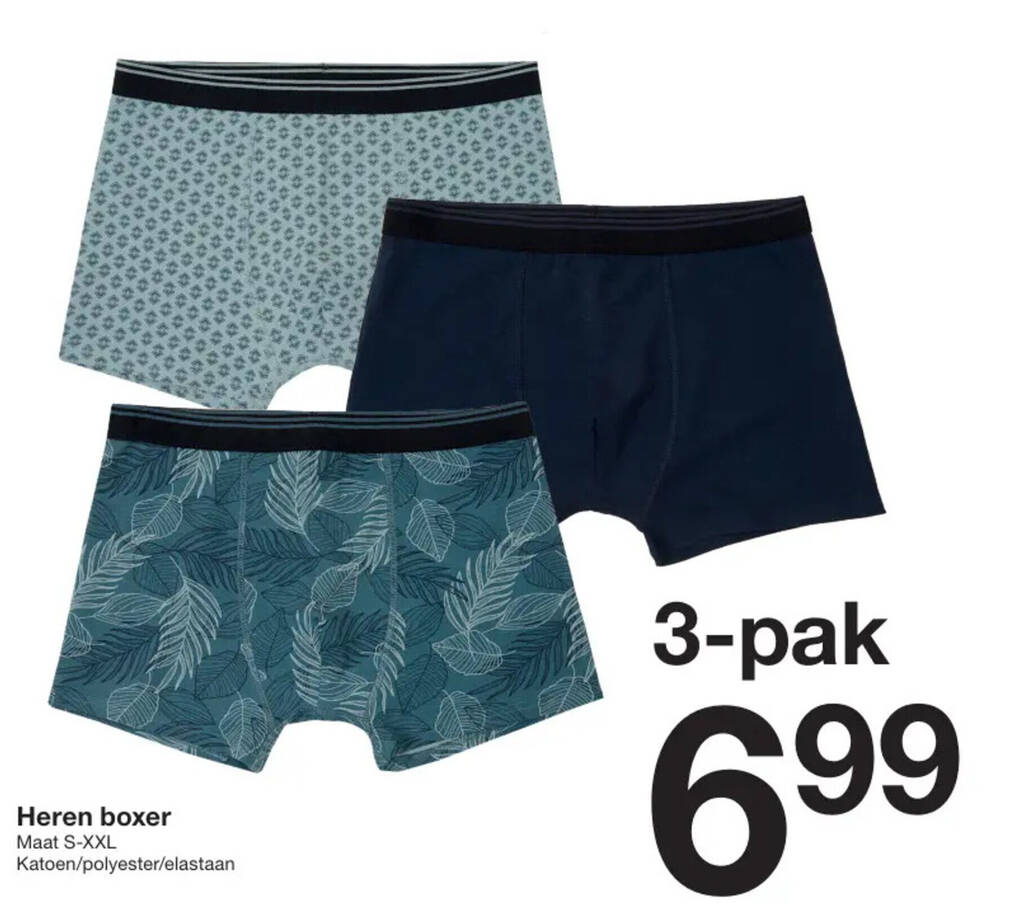 Katoenen Boxershorts Boxershorts Dames Zeeman Onderbroek