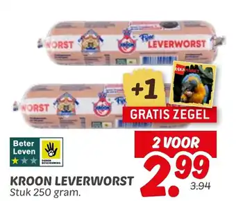 Dekamarkt Kroon leverworst aanbieding