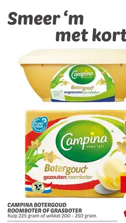 Dekamarkt Campina botergoud roomboter of grasboter aanbieding